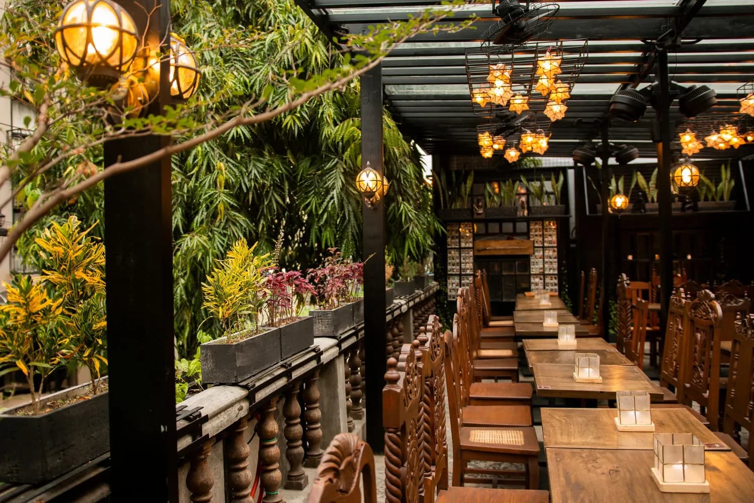 Outdoor seating at Alamat's Poblacion house